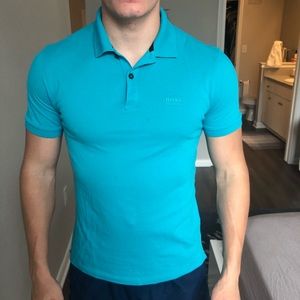MENS BLUE HUGO BOSS POLO SHIRT